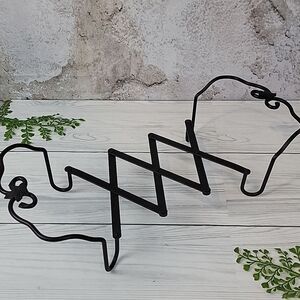 Longaberger Wrought Iron Expandable Trivet Black 11" To 20"